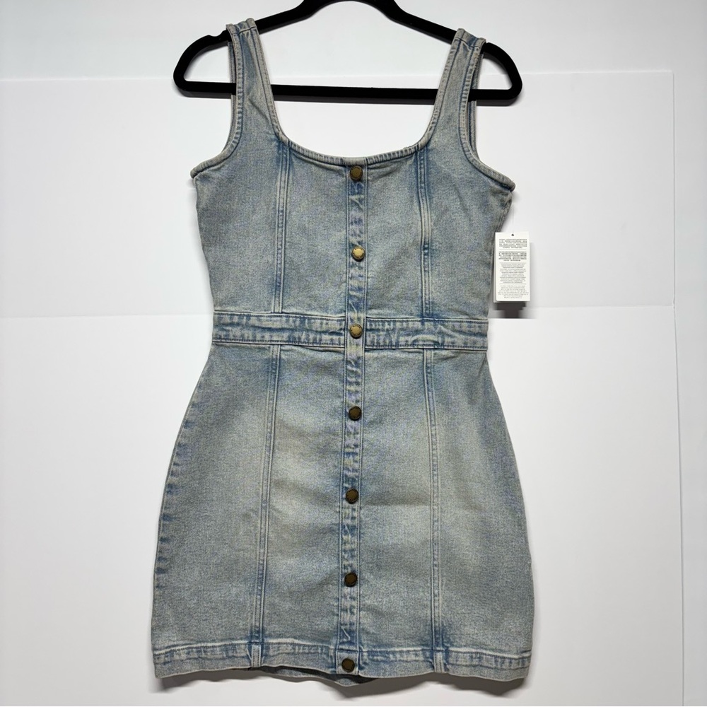 Michael Kors Women’s Button- Down Blue Denim Mini Dress - Picture 2 of 13
